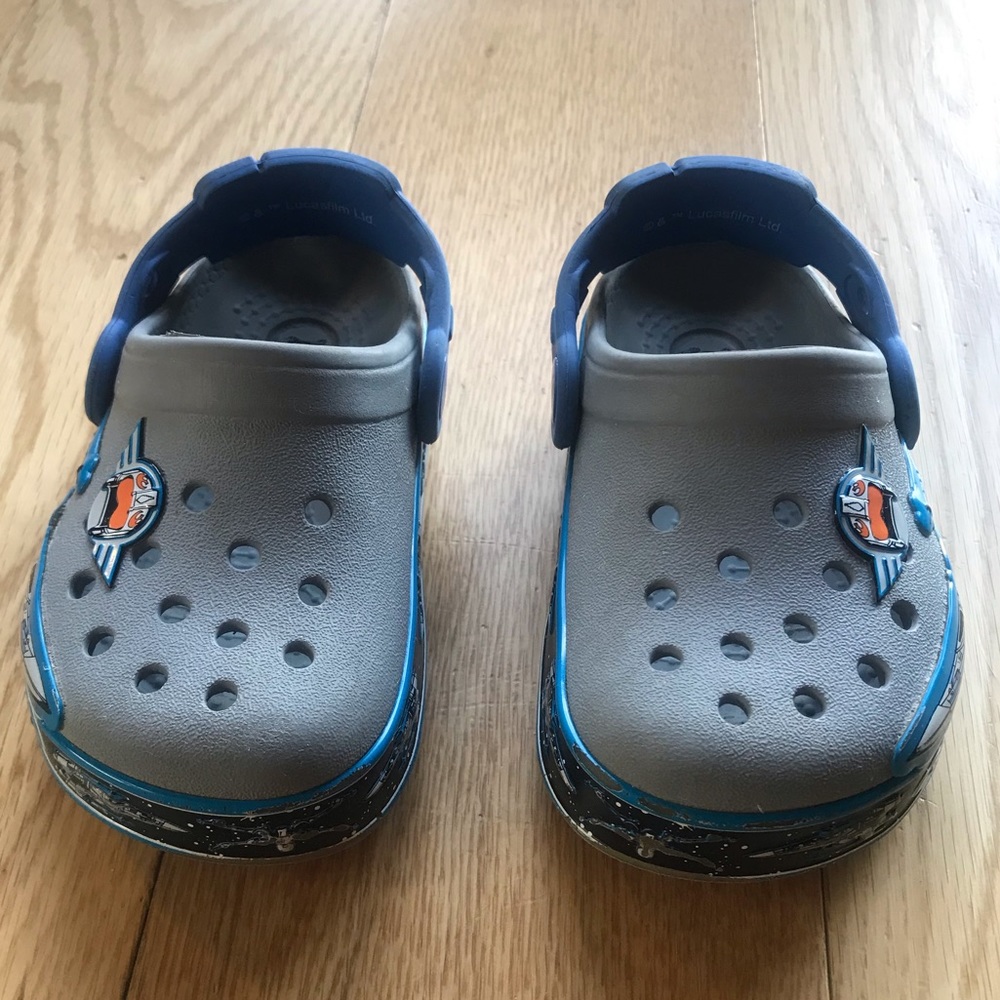 Star Wars X-Wing Fighter Toddler Crocs Size 7